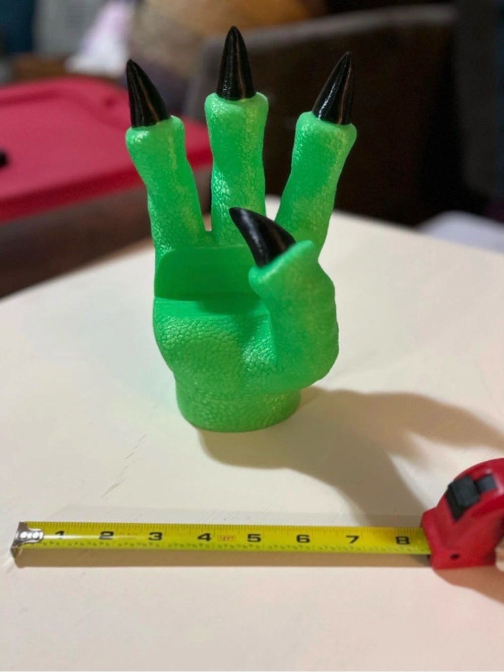 Bright Green Dragon Claw Book holder  - 3D printed